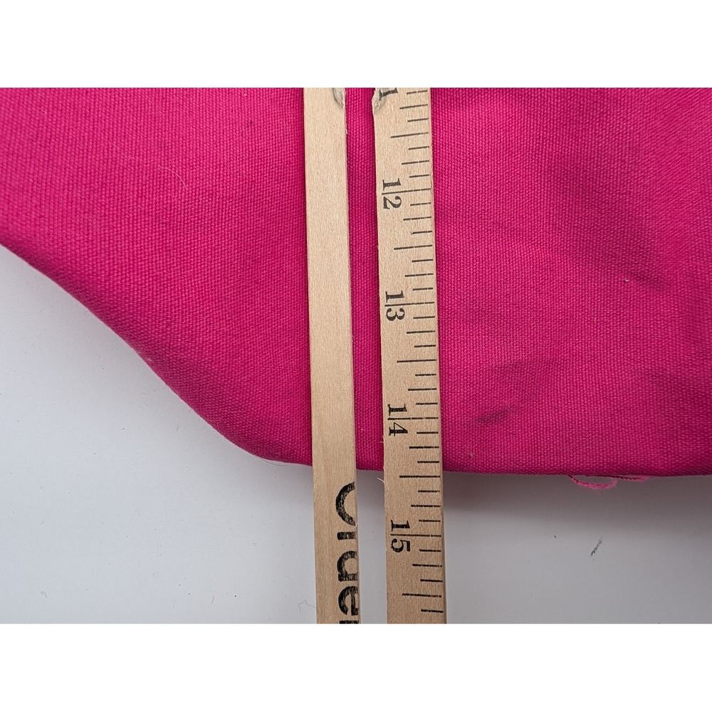 Victoria's Secret Black Pink Sequin Stripe Canvas Tote Bag Large Zip Top Charm - Picture 8 of 10